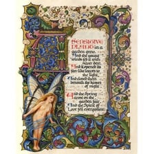 A manuscript page representing a formal poem of praise.