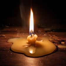 A candle whose flame has gone out.