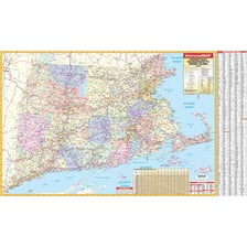 A map showing Connecticut next to Massachusetts