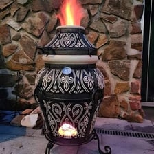 A traditional clay tandoor oven.