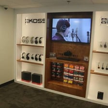Koss headphones made by the Milwaukee-based company