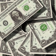 U.S. dollar bills representing cash.