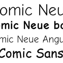 A sample of text set in the Comic Sans typeface.