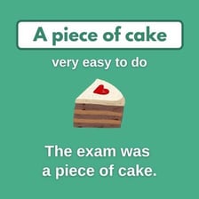 A cake illustrating the expression for something easy