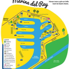 Boats and waterways in Marina del Rey, California