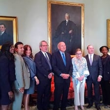 A formal ceremony in which an official is granted authority