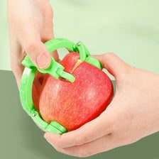 A handheld kitchen tool for removing an apple core