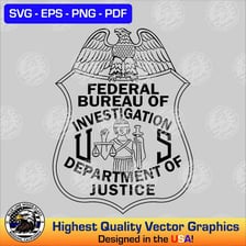 A Federal Bureau of Investigation badge being displayed.