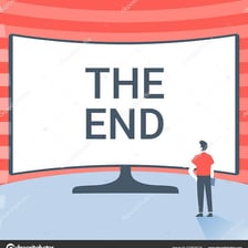 A sign indicating that an event is over