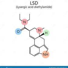 An educational molecular diagram for LSD.
