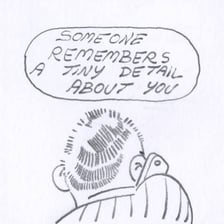 An illustration of a person closely scrutinizing a tiny detail.