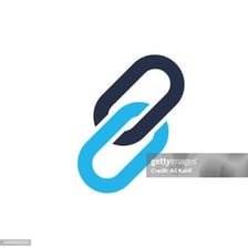 Two objects connected to one another.
