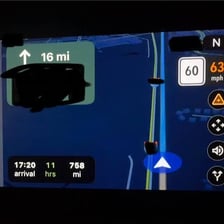 Navigation display showing an estimated arrival time