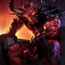 A fantasy illustration depicting a demon