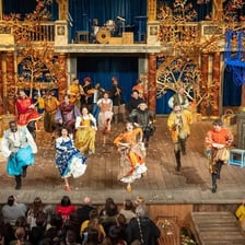 The stage of Shakespeare's Globe theater