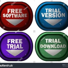A computer screen offering a trial version of software