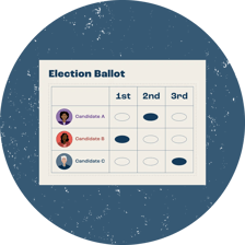 A ballot marked against a proposal