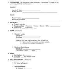 A signed lease agreement for a rented apartment.