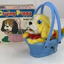 A puppy making a small high-pitched yipping sound