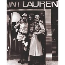 Yves Saint Laurent branding displayed on a fashion item