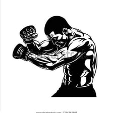 Boxer delivering a forceful punch