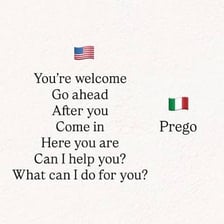 An Italian café interaction between two people