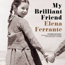 A book cover for Elena Ferrante's novel My Brilliant Friend