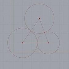 A circle with several line segments extending from its center.