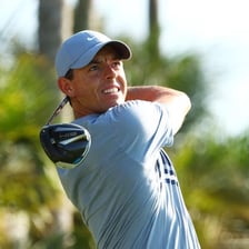 Rory McIlroy playing golf on a course