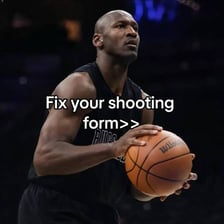 Basketball player taking an uncomplicated close-range shot.