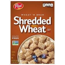 Wheat bran flakes, a recognizable source of dietary fiber.