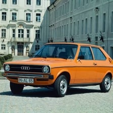 An Audi automobile made by the German automaker