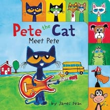 The blue cat character from the Pete the Cat book series.
