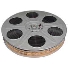 Movie film wound around two reels
