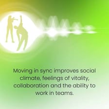 A team performing the same movement together