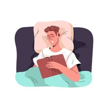 A bored person appearing ready to fall asleep
