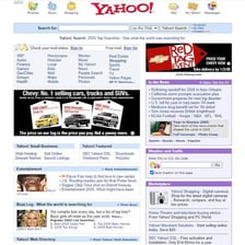 A vintage Yahoo search engine homepage.