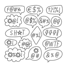 A simple illustration representing a censored or forbidden word