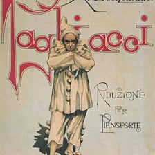 A poster for the silent film I Pagliacci