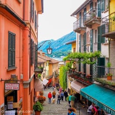 The city of Como in Lombardy, beside Lake Como.