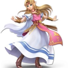 Princess Zelda as depicted in The Legend of Zelda video-game series.