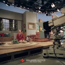 A PBS television image associated with Mister Rogers’ Neighborhood.