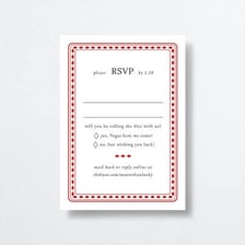 A formal invitation displaying an RSVP request