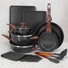 A chef’s assortment of pots and pans.