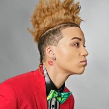 A portrait representing masculine-presenting style
