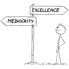 Illustration representing an ordinary or mediocre result