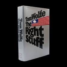 A cover of Tom Wolfe’s book The Right Stuff.