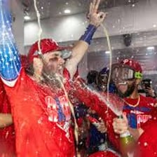 A team celebrating after securing a victory.