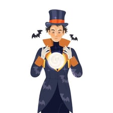 A crystal ball representing clairvoyance and extrasensory perception
