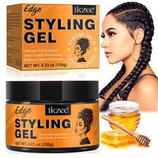 Hair-styling gel products in a salon
